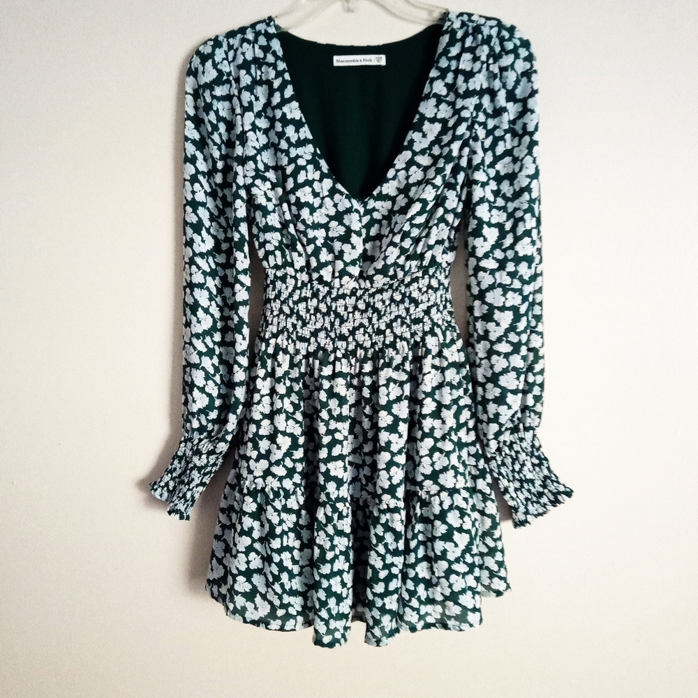 Abercrombie & Fitch Emerald With Flowers Woman's Mini Dress - Picture 5 of 7
